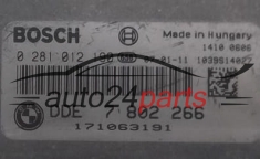 KOMPUTER STEROWNIK SILNIKA BMW SERII 5 E60/E61 530 3.0 DIESEL BOSCH 0281012190, 0 281 012 190, DDE 7802266, 7 802 266, 1039S14027 - 3314, 3327
