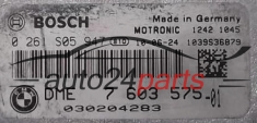 KOMPUTER STEROWNIK SILNIKA BMW SERII 3 E90/91 320 2.0 BOSCH 0261S05947, 0 261 S05 947, DME 7603575 -01, 7 603 575 -01, 1039S36879 - 3134