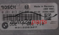 KOMPUTER STEROWNIK SILNIKA BMW SERII 1 E87 118 3 E90 318 2.0 DIESEL BOSCH 0281013252, 0 281 013 252, DDE 7801710, 7 801 710, 1039S14025 